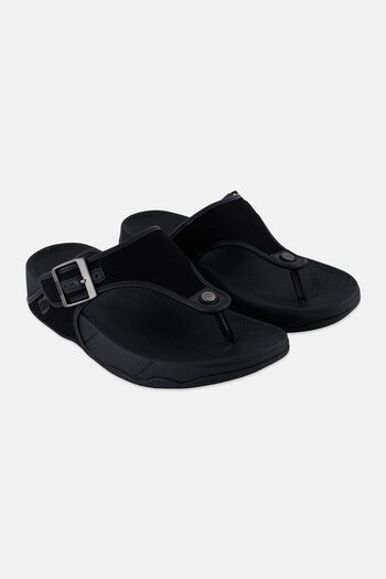 Fitflop Men Trakk II Adjustable Buckle Canvas Sandals, Black