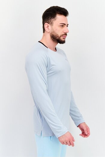 Puma Men Sportswear Fit Long Sleeves Running T-Shirt, Dusty Blue