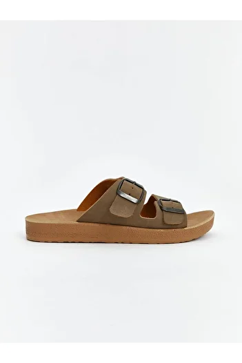 LC Waikiki Γυναικείες παντόφλες διπλές ριγέ LCW STEPS