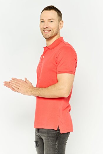 GAP Men Regular Fit Plain Short Sleeves Polo, Red