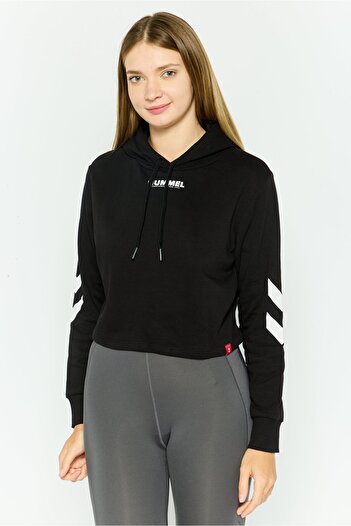 hummel Women Sportswear Fit Long Sleeve Training Hoodies, Black