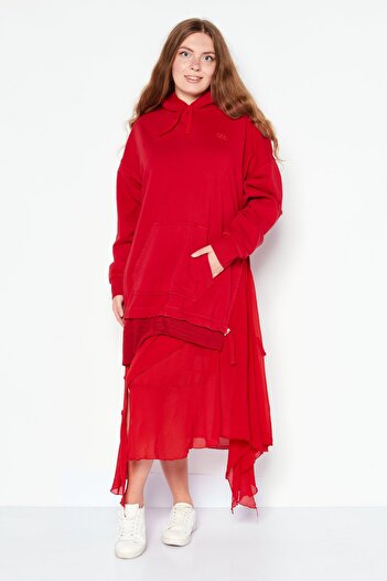 Diesel Women Embroidered Logo Sweater Dress, Red