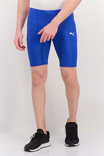 Puma Men Sportswear Fit Brand Logo Training Tight Shorts, Blue