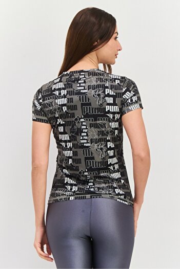 Puma Women Sportswear Fit Short Sleeve Outdoor T-Shirt, Black Combo