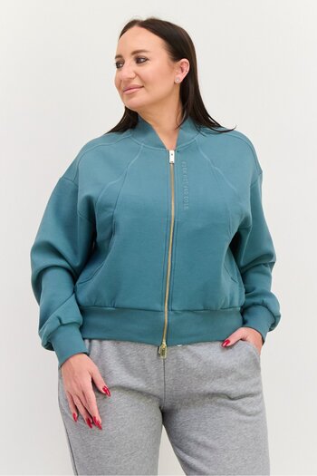 adidas Women Plus Size Long Sleeves Running Sweatshirt, Green