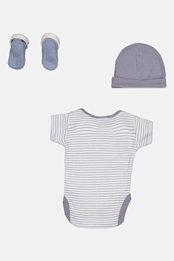 Ellesse Toddlers Boy 3 Piece Graphic Printed Infant Set, Light Purple Combo