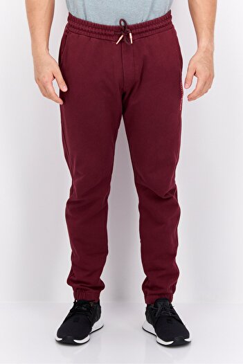 Scotch & Soda Men Regular Fit Brand Logo Jogger Pants, Maroon