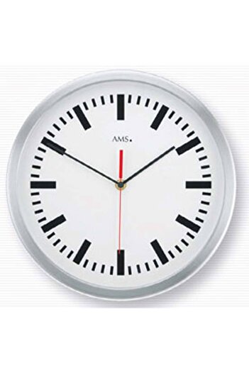 AMS Wall Clock 5540, Quartz, White, Analogue, Modern