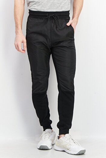 Modern Culture Men Regular Fit Solid Drawstring Fleece Jogger Pants, Black