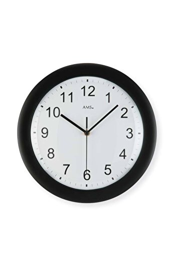 AMS Wall Clock 5935, Quartz, White, Analogue, Modern