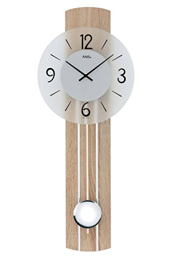 AMS Wall Clock 7274, Quartz, Transparent, Analogue, Modern