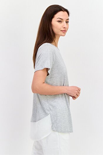 Puma Women Sportswear Fit Short Sleeves Training T-Shirt, Grey Heather