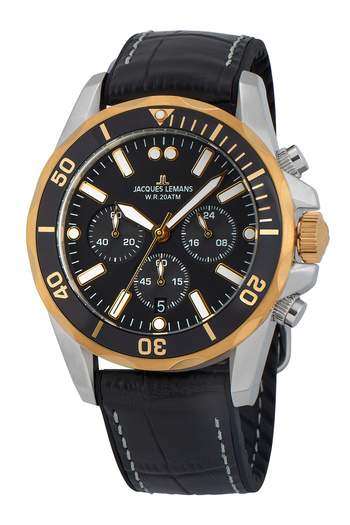 Jacques Lemans Ανδρικό Ρολόι 1-2091d, Quartz, 43mm, 20atm