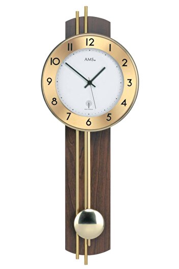 AMS Wall Clock 5266/1, Quartz, White, Analogue, Modern