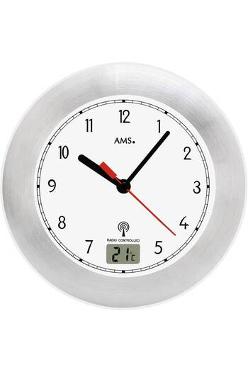 AMS Wall Clock 5920, Quartz, White, Analogue, Modern