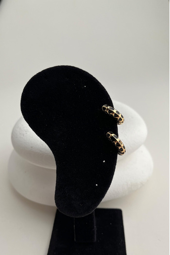 Modex Enamel Metal Minimal Hoop Earrings (Size:2Cm)