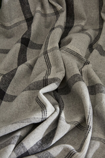 Karaca Home Flannel Throw Tv Blanket Gray