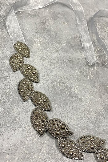 Hayalperest boncuk Yaprak Taşlı Elbise Kemeri ve Bel Aksesuarı