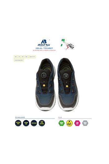 ABOUTBLU Twister Navy Low S3 S İş Güvenliği Ayakkabısı