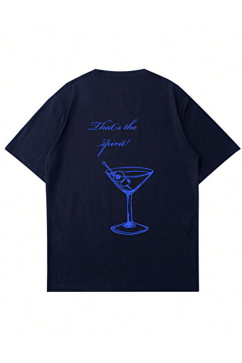 Mad&Calf Women's the Spirit Printed Crew Neck Oversize Tshirt