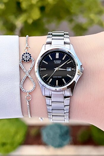 Casio Silver Black Color Women's Wristwatch