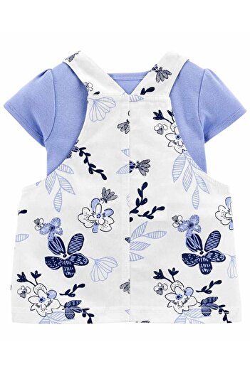 Carter's Carters Kız Bebek Çicek Desenli Salopet Takım