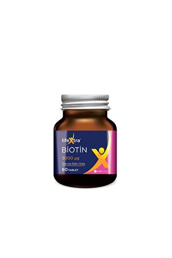 Tab İlaç Lifextra Biotin 5000 Mg 60 Tablets 8680133001185