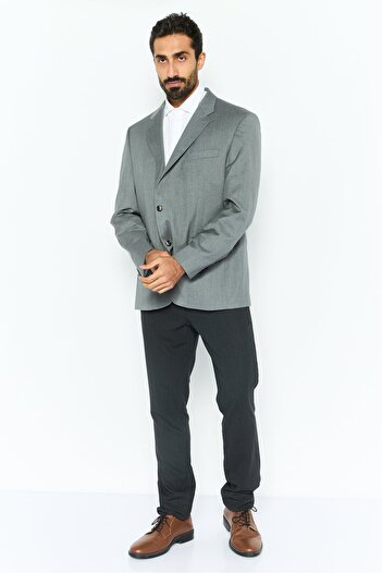 Tommy Hilfiger Men Regular Fit Heather Formal Blazer, Grey