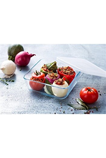 Pyrex Pyrex Cook&Freeze 0.8L Square Glass Dish with Lid - Oven, Microwave, Freezer & Dishwasher Safe