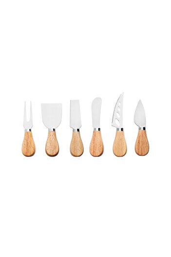 Karaca Forest Wood Look 6 Piece Cheese Knife Set