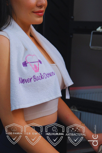 velvettowels Cotton Embroidered Athlete Towel - Anti-Bacterial and Sweat Absorbent Boxing Tennis Fitness Plates
