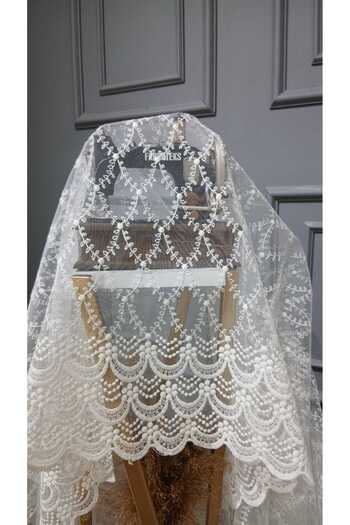 farbateks Embroidery New Eco Series Cluster Patterned Embroidery 3 Layers Pleated Tulle Curtain