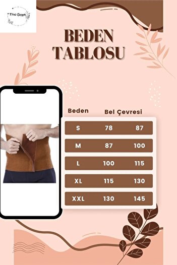 THE SEPT Velcro Adjustable Camel Wool Corset Warm Thermal Waist Corset