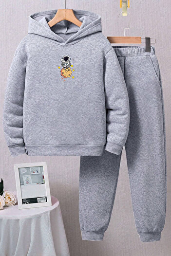 uyguntarz Galaxy Printed Children's Comfortable Tracksuit Set