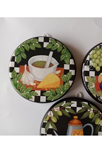 ZeyMin Art Mutfak Temalı 3 lü Duvar Süsü
