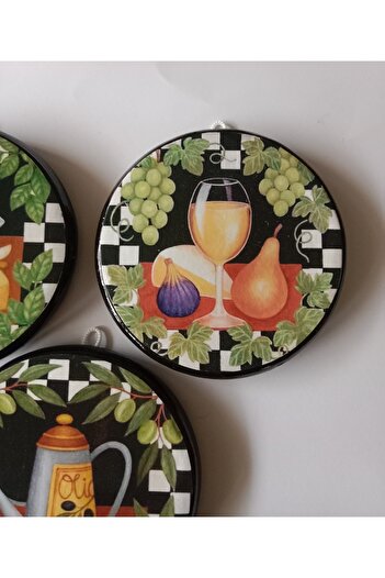 ZeyMin Art Mutfak Temalı 3 lü Duvar Süsü