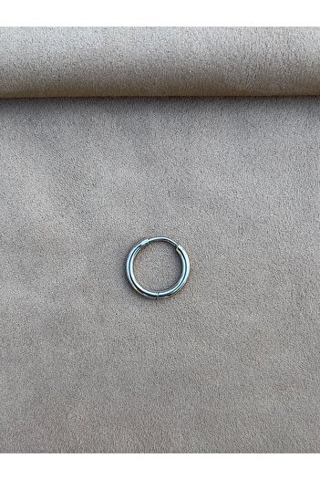 Piercing Market Steel & Silver Erkek Çelik Takı Paslanmaz Kararmaz Özel Tasarım Moda Halka Küpe 10 Mm