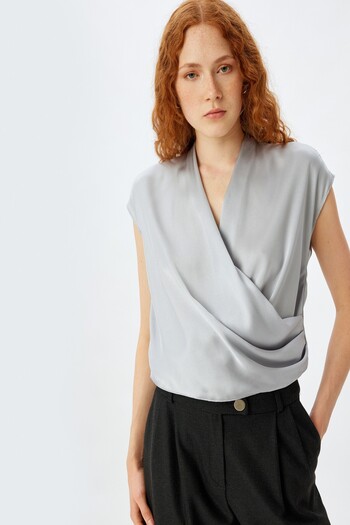 Koton 5Sak60064Uw Model Gray Women's Blouse
