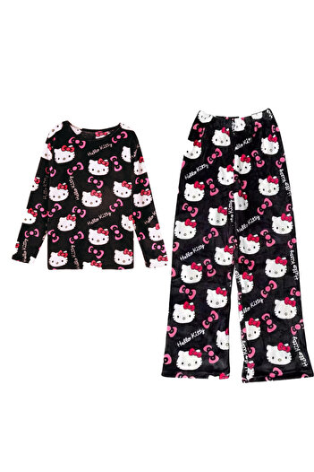 Miniso XXL 70-80kg A Sleeping Sanrio Hello Kitty Autumn And Winter Flannel Thickened Velvet Cartoon Winter