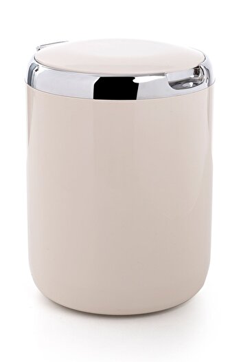 Prima Nova Pacific 3 Lt Countertop Kitchen Trash Can with Plastic Lid Beige