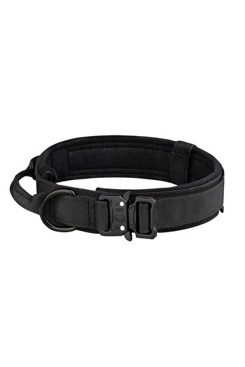 Choice L black Pet Products Outdoor Tactical Dog Collar Metal Buckle Breathability Nylon Collar Medium and