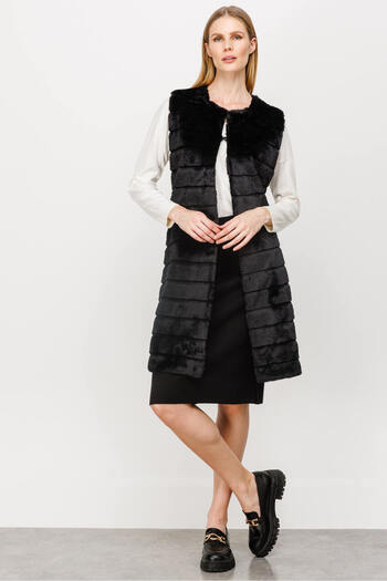 Butik Triko Plush Combination Knitwear Vest