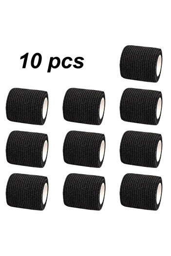 COYOCO 5cm X 4.8m black 10 pcs Colorful Sports Self Adhesive Elastic Bandage Wrap Tape For Knee Pads Finger