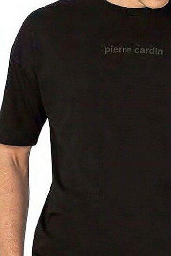 Pierre Cardin 6086 Men's Short Sleeve Crew Neck Oversize Pajamas Set-Black