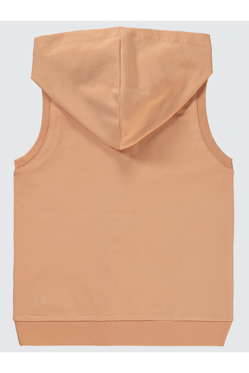 Civil Girls Girl's Hooded Vest 6-9 Years Old Italian Clay