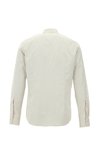 Abdullah Kiğılı Striped Slim Fit Cotton Shirt - Long Sleeve