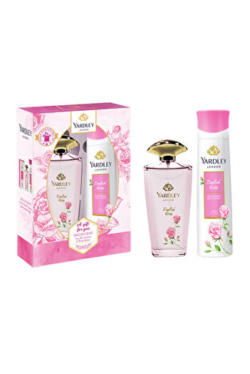 YARDLEY English Rose EDT And Body Spray 125ml + 150ml Pack of 2