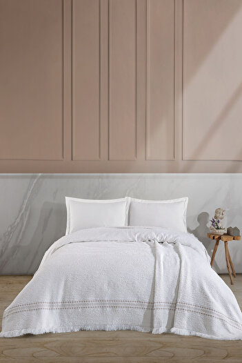 BİRHOME Cream Renko Comfort 220X240 cm Double Blanket