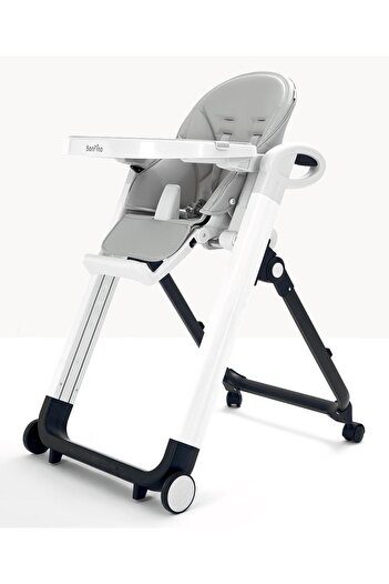 Bonfino Connoisseur 3-in-1 High Chair with Compact Fold Mechanism, Adjustable, Light Grey