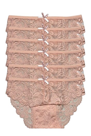 Gizli Butik Набір з 6 жіночих трусиків з мереживом - Yavruağzı